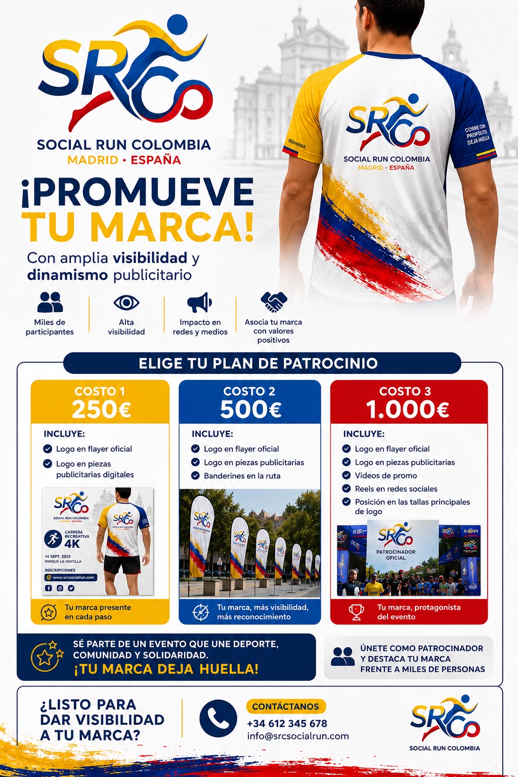 Planes de patrocinio de Social Run Colombia